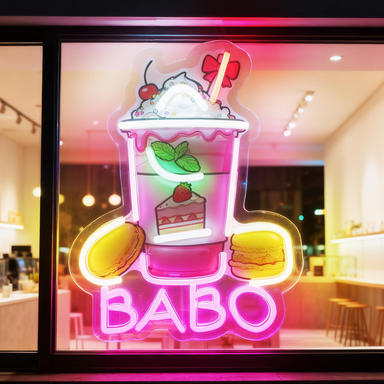 Up Lighting Decor - Boba Neon Sign Light Up Bubble
