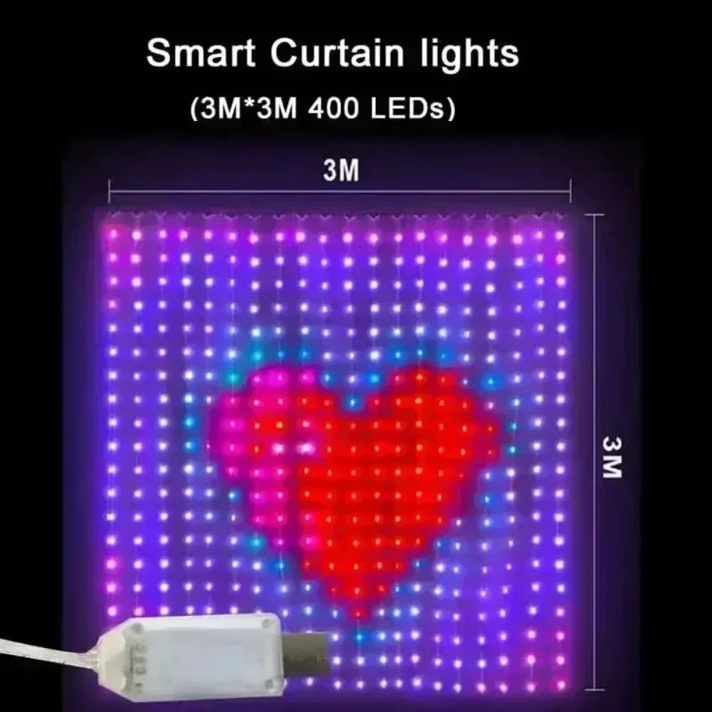 LED Pixel Curtain Lights Bluet - Lighting Christmas Decor recension och pris