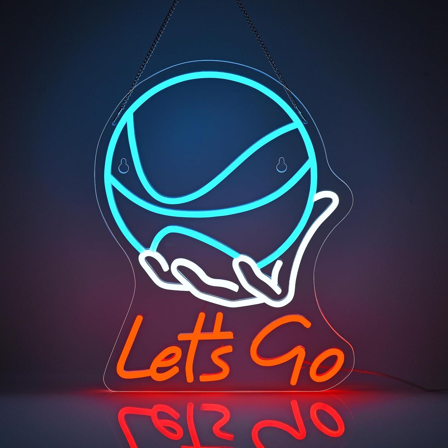 Let's Go Basketball Neon Sign  - Lighting Decoration Ideas recension och pris