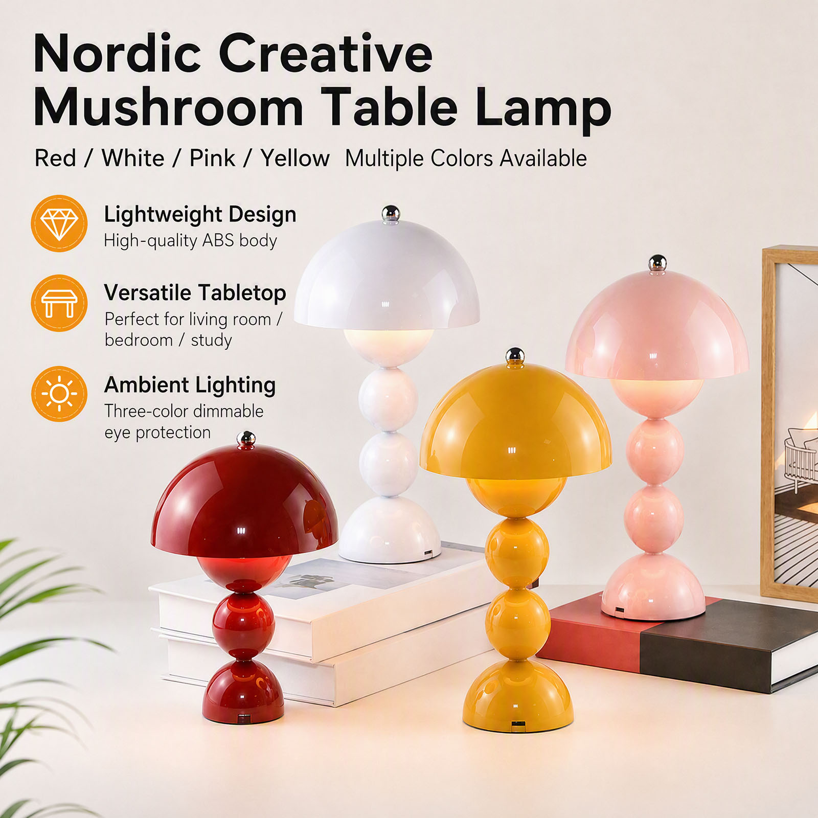 Mushroom Flower Bud Table Lamp - Lighting Decor Bedroom recension och pris