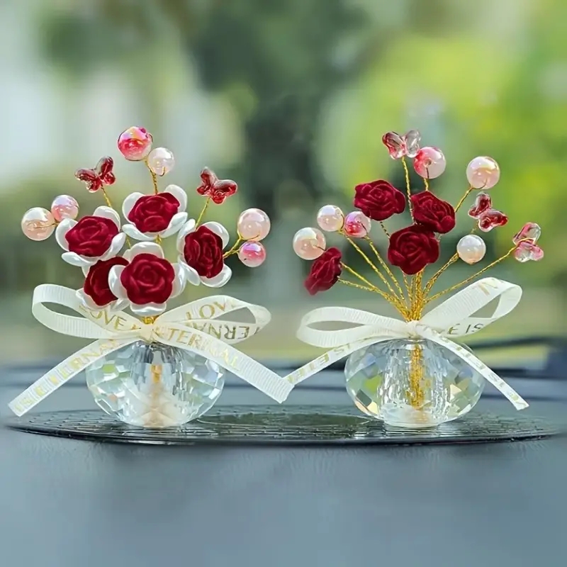 1PC Crystal Glass Rose Dashboa - Lighting Mcqueen Bedroom Decor recension och pris
