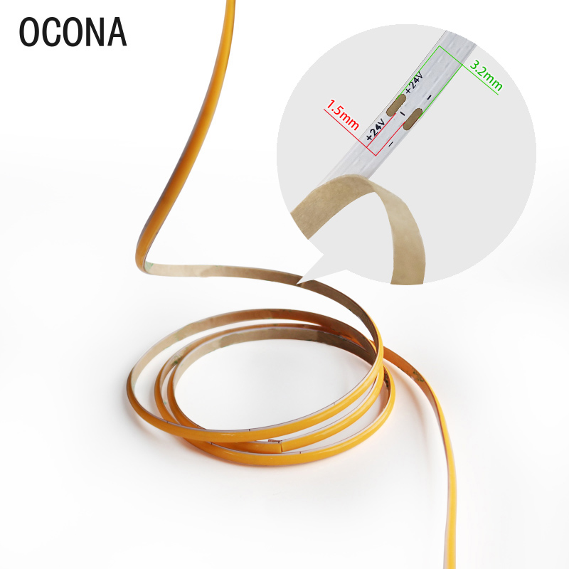 4mm Narrow COB LED Strip Light - Lighting Mcqueen Bedroom Decor recension och pris