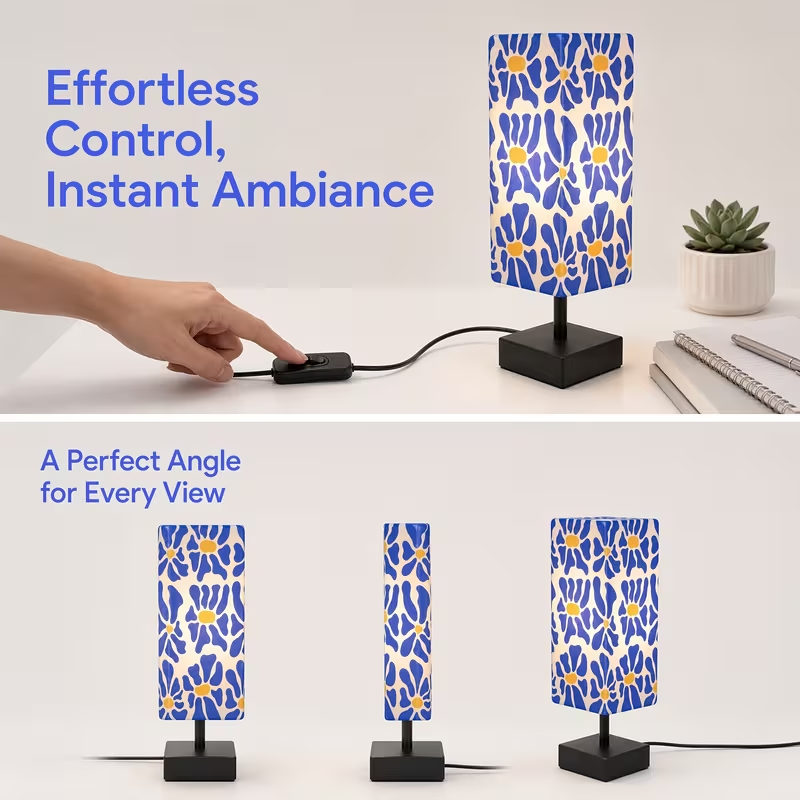 Modern Colorful Floral Table L - Up Lighting Decor recension och pris