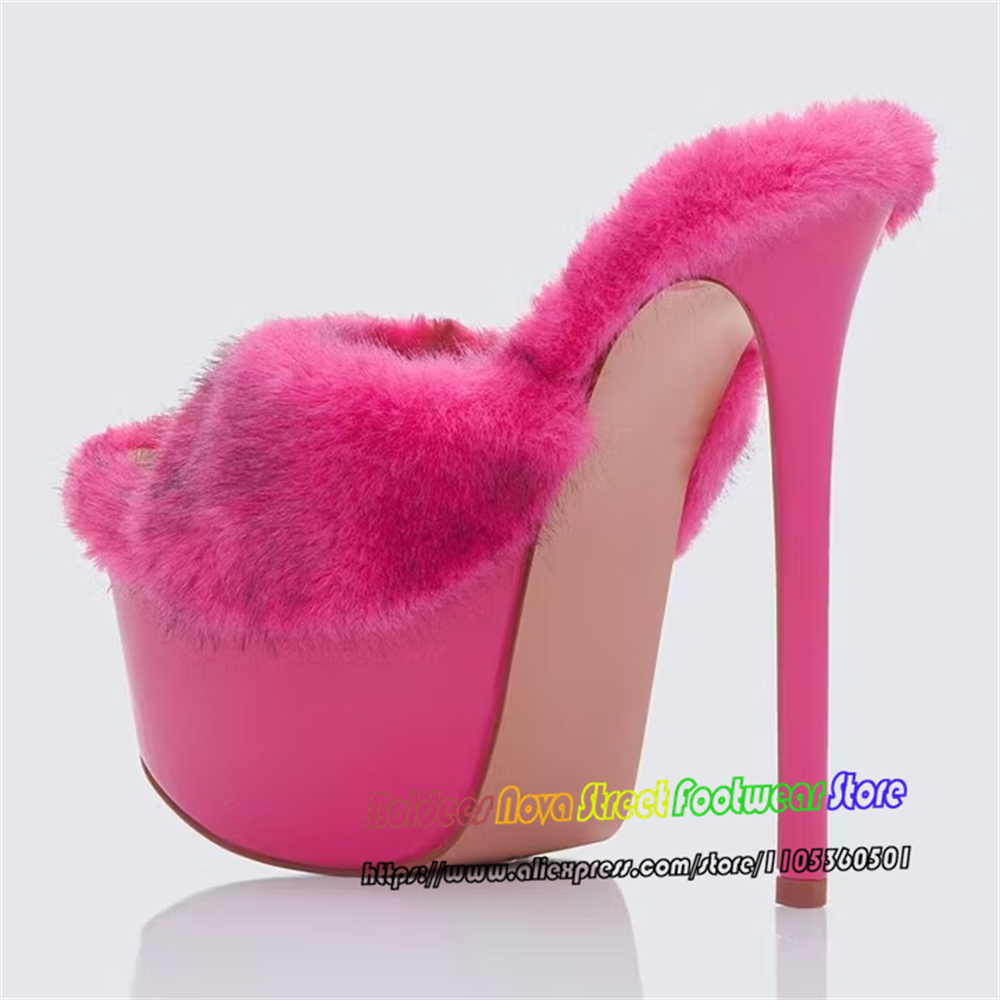 Trendy Hot Pink Open Toe Extre - Up Lighting Decor recension och pris